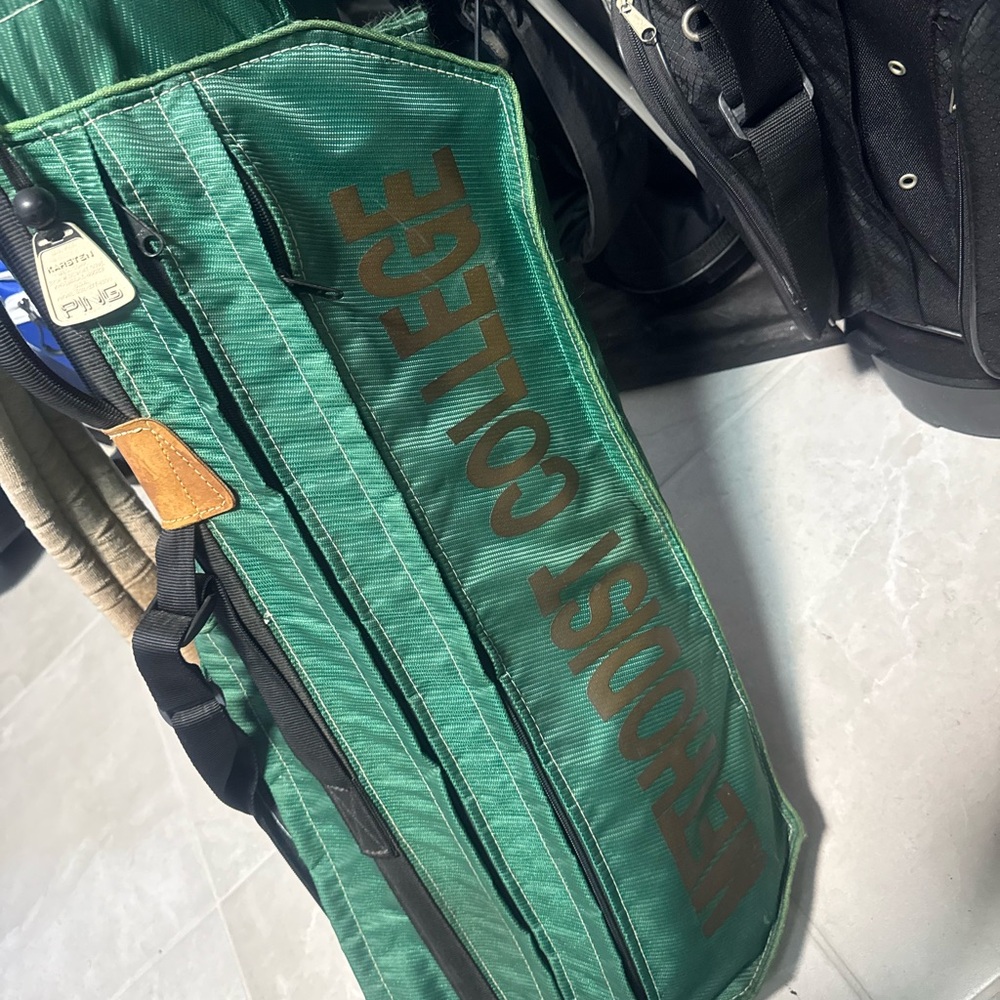 Ping golf stand bag with shoulder strap 
Methodist college logo on side